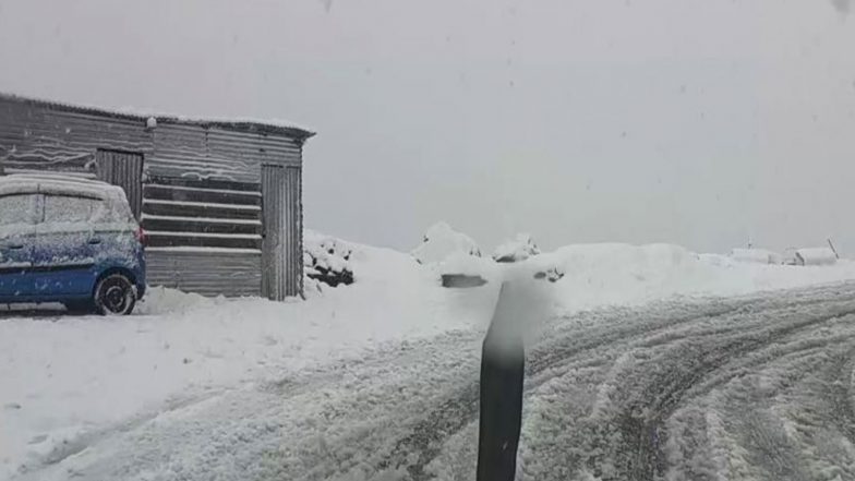 India News | Snowfall in Higher Reaches of Himachal, Temperatures Dip; Weather to Improve from October 16 