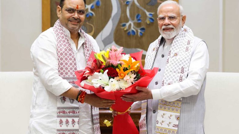 India News | Rajasthan CM Bhajanlal Sharma Meets Prime Minister Narendra Modi in New Delhi