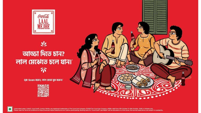 Business News | Coca-Cola Celebrates Kolkata's Beloved Adda Tradition by Bringing Back the 'Laal Mejhe' This Durga Puja