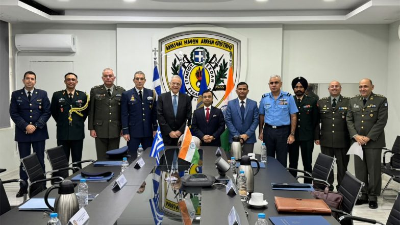 World News | India and Greece Review Defence Cooperation, Explore New Initiatives