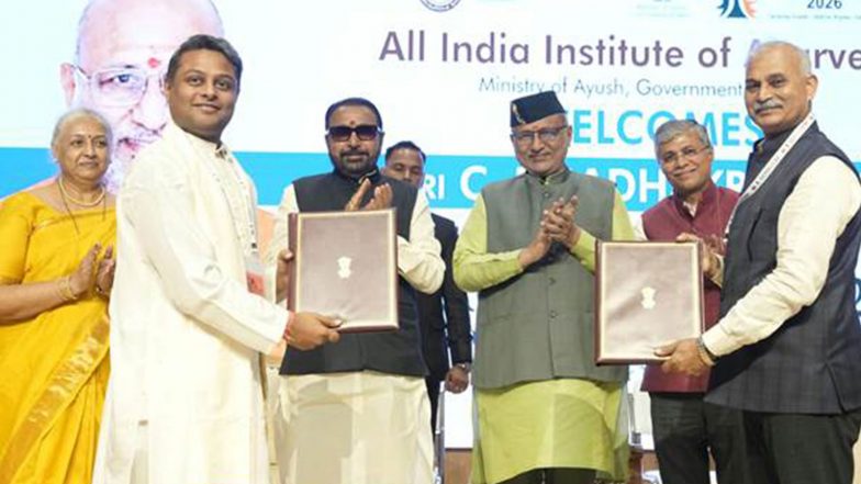India News | VP Radhakrishnan Inaugurates KAUMARACON-2026, Launches Digital Initiatives of the All India Institute of Ayurveda