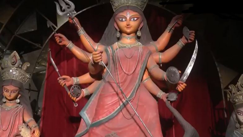 India News | Bengal Pandals Blend Devotion with Social Message: ‘Aishwaryi’ Inspired by Satyajit Ray’s ‘Devi’, ‘Longmen Grottoes’ for World Peace