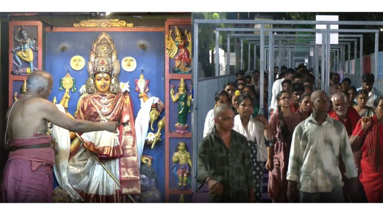 Entertainment News | Sea of Devotees Rushes for Darshan of Goddess Kanaka Durga in Vijayawada 