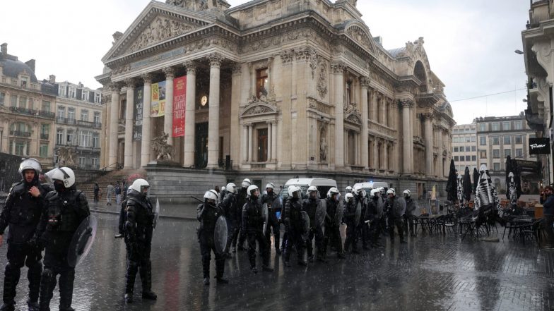 World News | Belgium: Clashes Break out Between Protesters, Police Amid Agitation Against Rising Cost of Living in Parts of Europe
