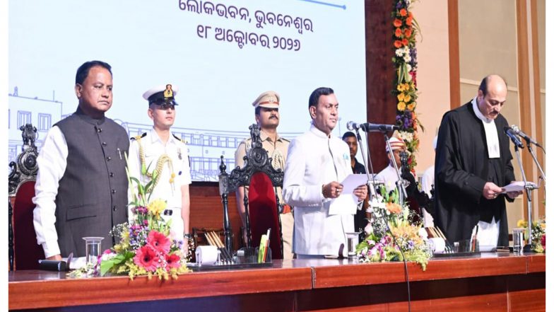 India News | BJD Chief Naveen Patnaik Extends Wishes as Braj Mohan Ram Takes Oath as Odisha Governor
