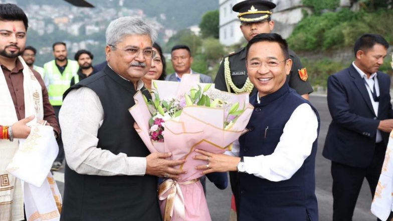 India News | Sikkim Governor-Designate Dushyant Gautam Arrives in Gangtok Ahead of Swearing-in Ceremony on Oct 19