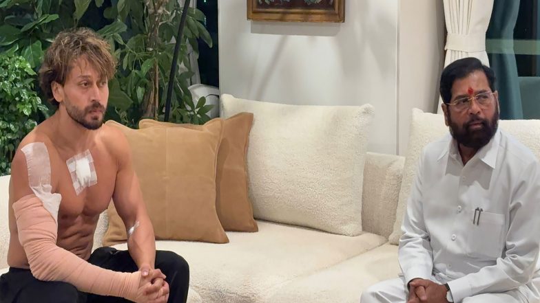 Entertainment News | Tiger Shroff Firing Incident: First Images Show ‘Heropanti’ Star with Bandages as Eknath Shinde Meets Him