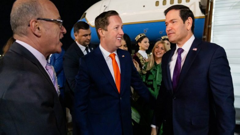 World News | Sergio Gor Welcomes US State Secretary Marco Rubio to Uzbekistan Ahead of Key C5+1 Ministerial Meeting