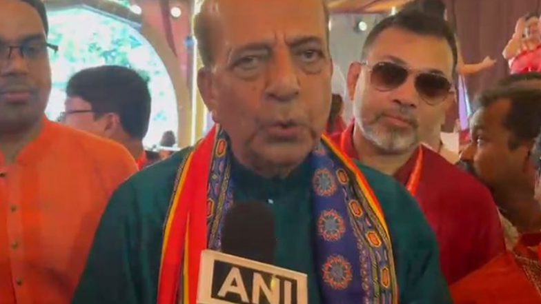 World News | “Happy Ashtami to Everyone”: Indian High Commissioner Dinesh Trivedi Visits Durga Puja Pandals in Dhaka