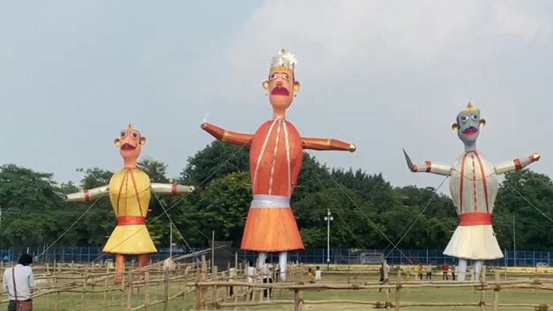 India News | Grand Vijayadashami Preparations in Full Swing: BLW Varanasi Set for 70-foot Ravan Dahan