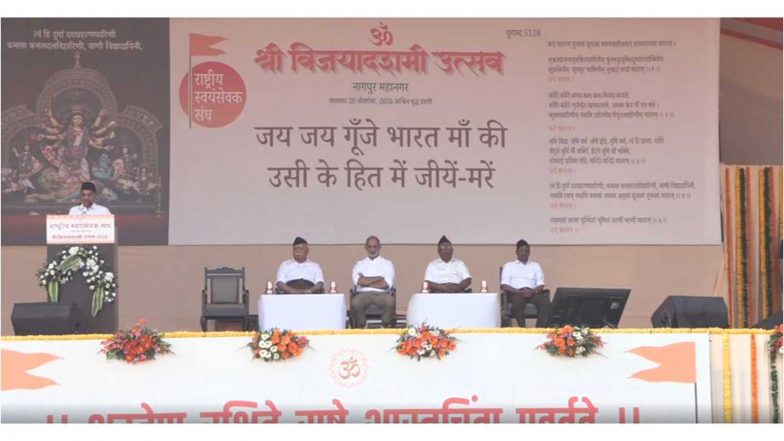 India News | Maharashtra: RSS Holds Vijayadashami Celebrations in Nagpur as Centenary Year Concludes