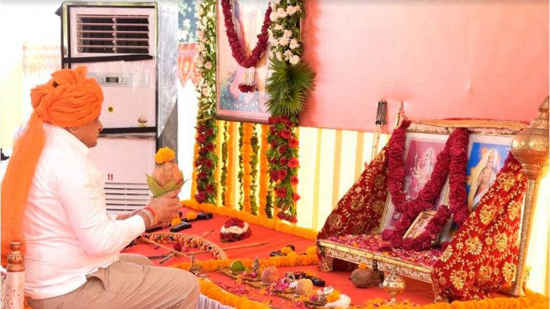 India News | Gujarat CM Bhupendra Patel Performs Shastra Puja on Vijayadashami in Gandhinagar