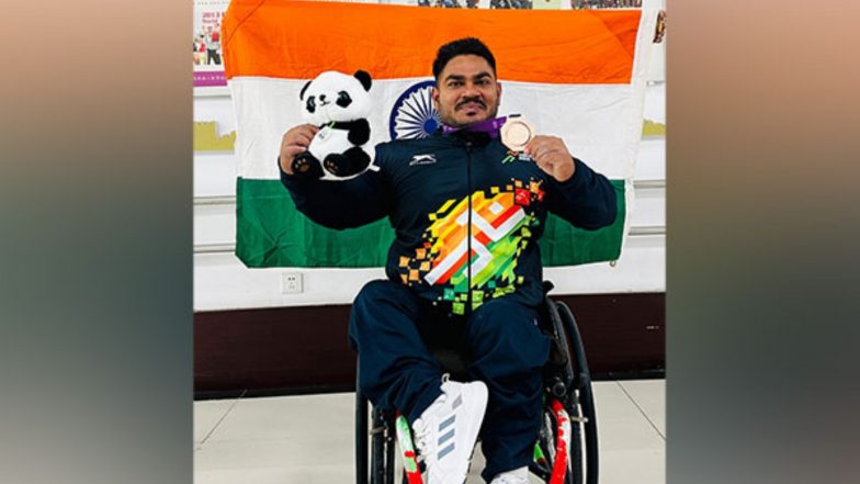 Sports News | Asian Para Games: CWG Medalist Para-powerlifter Jhandu Kumar Finishes Fifth in Men's Up to 72 Kg Final