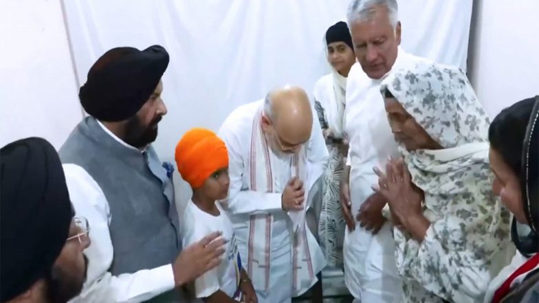 India News | Amit Shah Meets Kin of Slain Anti-drug Activist Parvinder Singh Jhota