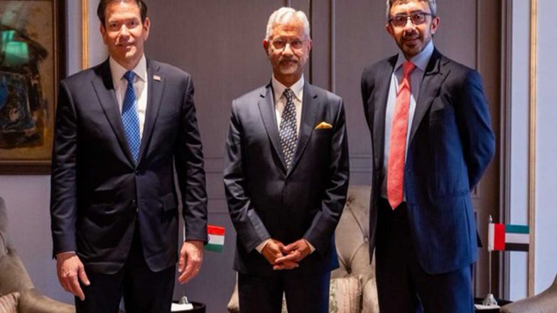 World News | India, UAE and US Hold Talks on Energy and Connectivity During Mumbai Trilateral Meeting