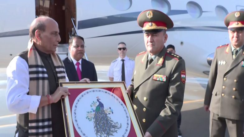 World News | Rajnath Singh Departs for New Delhi After SCO Meeting in Dushanbe