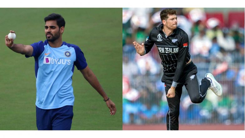 Sports News | Mitchell Santner Wary of Bhuvneshwar Kumar's Swing, Says Indian Pacer Will 'love' New Zealand Conditions
