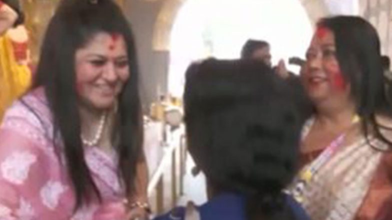 Entertainment News | Sindoor Khela: Bengali Women Play with Vermilion in Kolkata; See Pics 