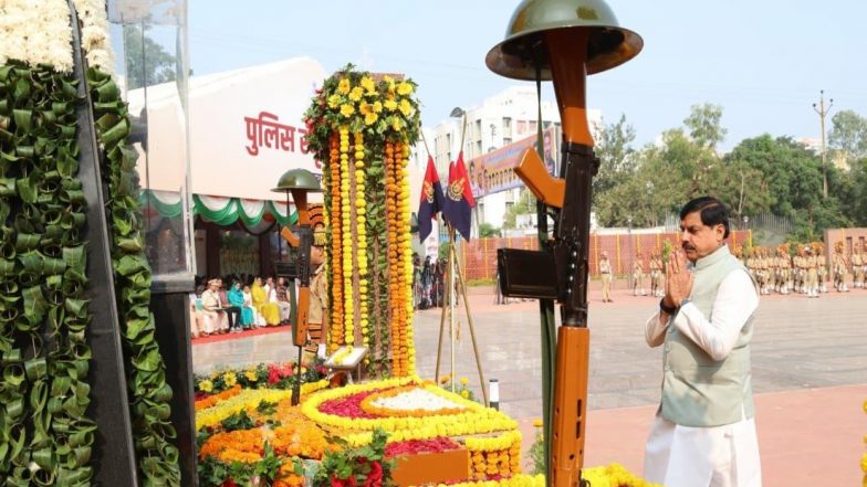 India News | MP CM Yadav Pays Tribute to Police Personnel on Police Commemoration Day, Lauds Role in Making State Naxal-free