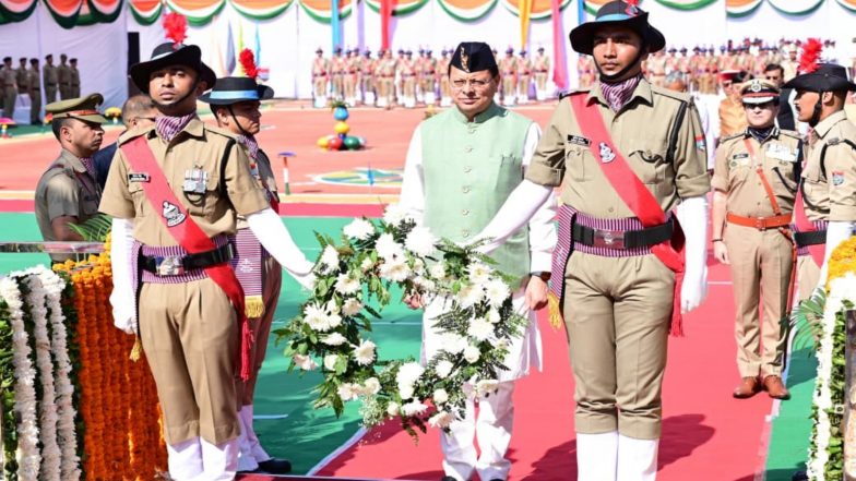 India News | Uttarakhand CM Pushkar Singh Dhami Pays Tribute to Fallen Heroes on Police Commemoration Day