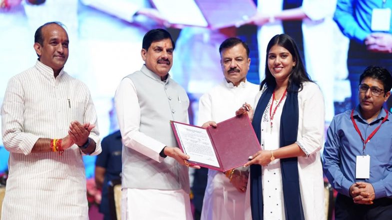 India News | MP CM Mohan Yadav Distributes 954 Compassionate Appointment Letters in School Education Department, Announces 20,000 New Jobs