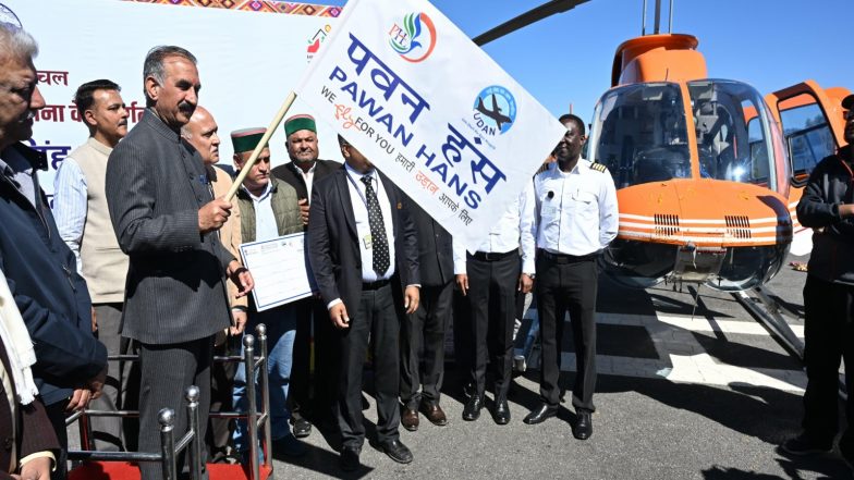 India News | Himachal CM Inaugurates Helicopter Services Linking Shimla, Rampur and Kinnaur