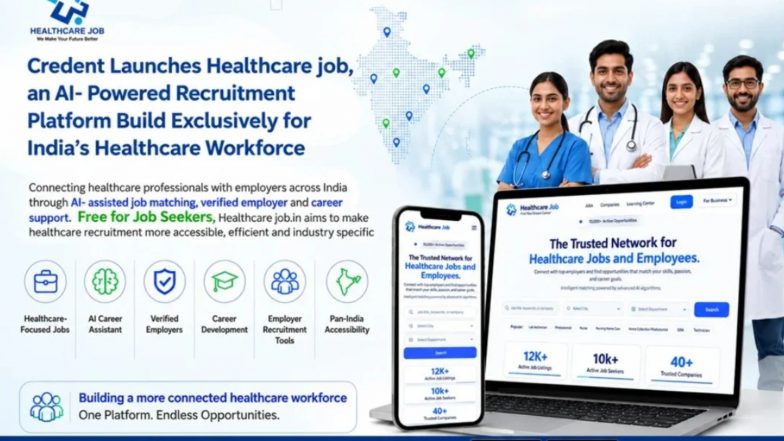 Business News | Credent Launches HealthcareJob.in for AI-Powered Healthcare Recruitment in India