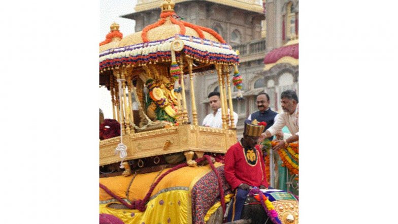 Entertainment News | Mysuru Dasara 2026: CM Shivakumar Inaugurates Jamboo Savari as Revanth Reddy Attends; Elephant Prashant Carries 750-kg Golden Ambari for First Time
