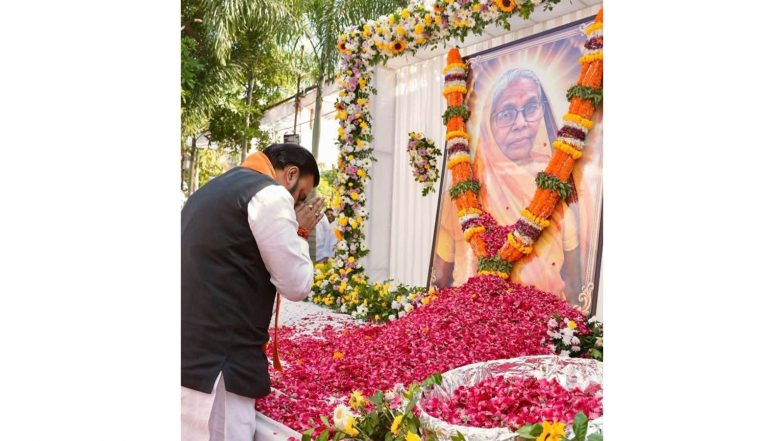 India News | Bihar CM Samrat Choudhary Attends Shradh Ceremony of Harish Dwivedi's Mother 