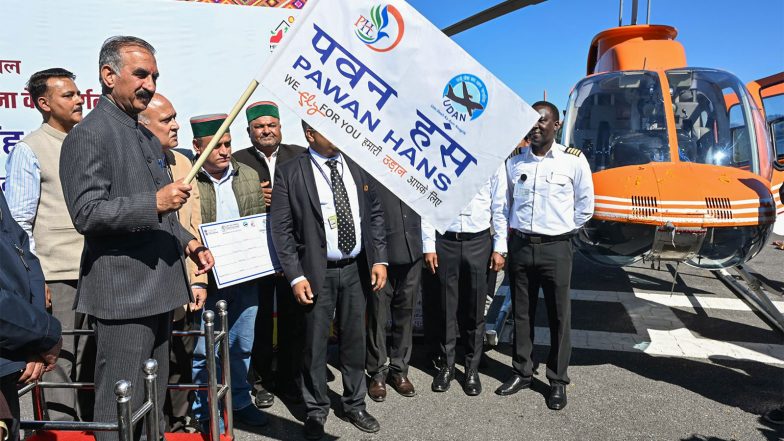 India News | Himachal CM Sukhu Launches Sanjauli-Rampur Helicopter Service, Announces Flights to Hamirpur, Chamba, Palampur Within Four Months