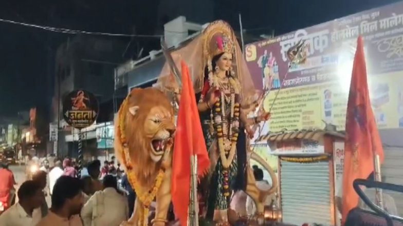 India News | Maharashtra: Stone-pelting Erupts During Durga Immersion Procession in Washim; RAF Deployed