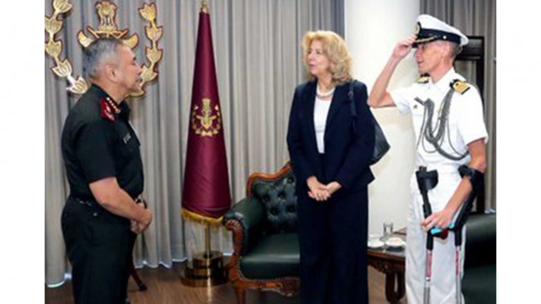 World News | Netherlands Ambassador Gerards Holds Meeting with CDS General Raja Subramani; Discusses West Asia Maritime Situation