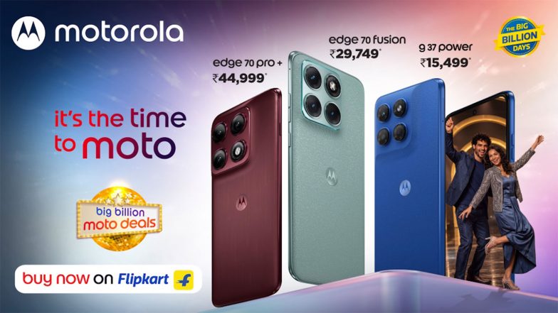 Business News | Motorola Announces Wave 2 of #BigBillionMotoDeals on Flipkart Big Billion Days with Last-Chance Festive Offers and Lowest-Ever Prices Across the Lineup