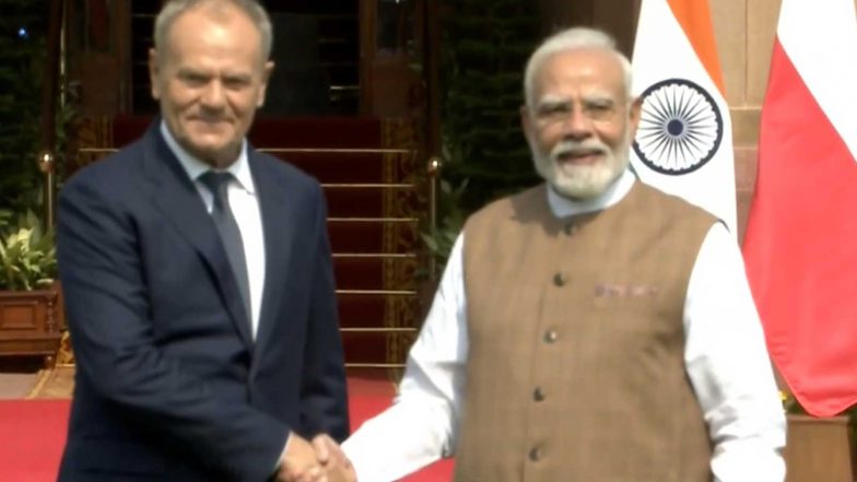 World News | PM Modi Holds Bilateral Talks with Polish Counterpart Donald Tusk at Hyderabad House