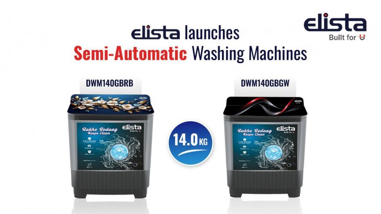 Business News | Elista Unveils Special Diwali Launch with New 14 Kg Semi-Automatic Washing Machines