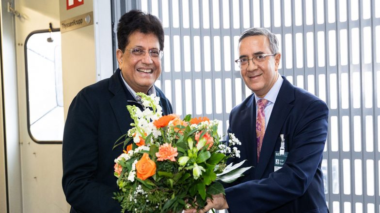 Business News | Piyush Goyal Arrives in Berlin for Trade Talks, Berlin Global Dialogue