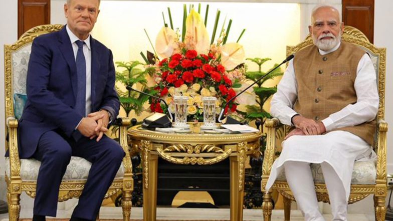 World News | PM Modi, Polish Counterpart Tusk Discuss New Avenues of Cooperation in Defence, AI, Critical Minerals