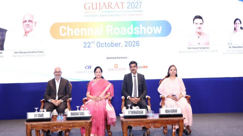 India News | Vibrant Gujarat Global Summit 2027 Roadshow Held in Chennai, Highlights Opportunities for Industrial Collaboration