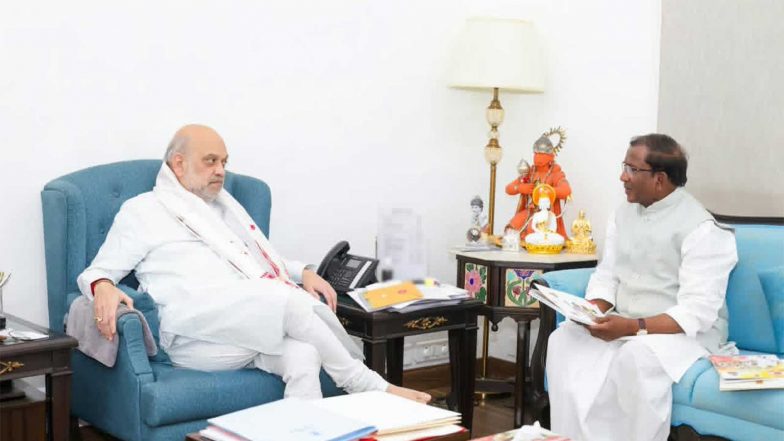 India News | Assam Governor Calls on Union Home Minister Amit Shah in New Delhi