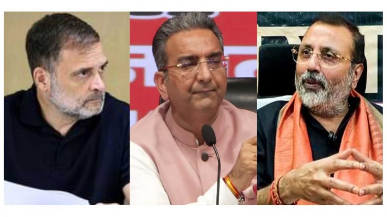 India News | BJP Alleges Foreign Networks Coordinating Protests to Destabilise India, Targets Rahul Gandhi
