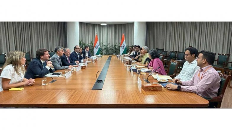 Business News | FM Sitharaman Discusses Early Conclusion of India-Chile CEPA, Urges CAF to Explore Financing Opportunities