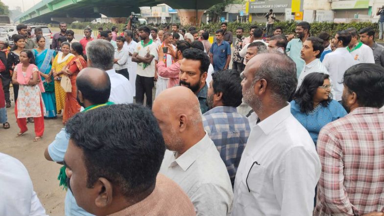 India News | Tamil Nadu: Large Crowd of NTK Supporters Gathers Outside Coimbatore Jail Ahead of Karthika’s Release on Bail
