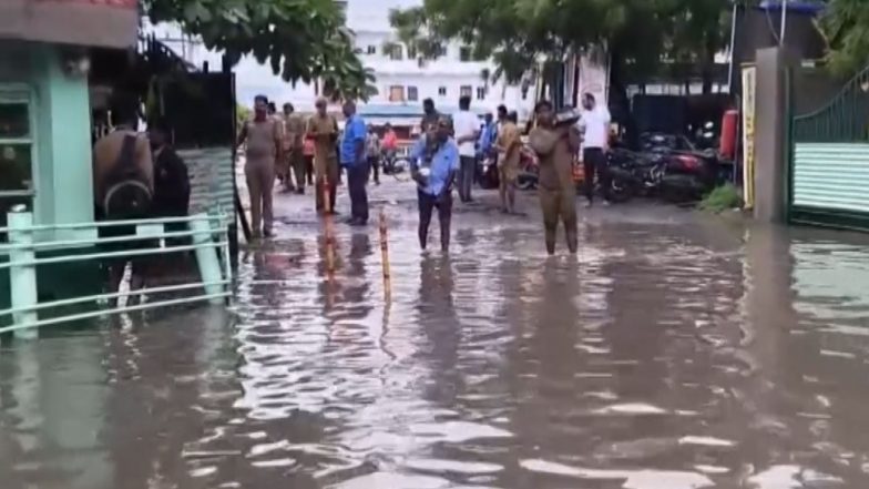 India News | Tamil Nadu: Heavy Rain Floods Virudhunagar Govt Bus Depot, Disrupts Services; Ranipet and Perambalur Also Hit by Downpour