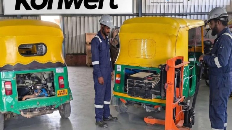 Business News | The Chennai Angels Backs Konwert India Motors as Auto-Rickshaw Drivers Turn to Electric Retrofits