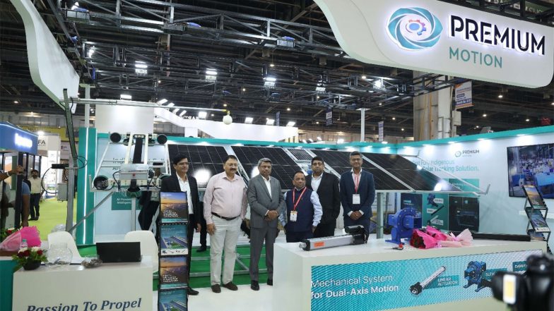 Business News | Pune-Based Premium Motion Unveils India’s First Indigenous AI-Enabled, Cost-Effective Dual Axis Solar Tracking Solution at REI Expo 2026