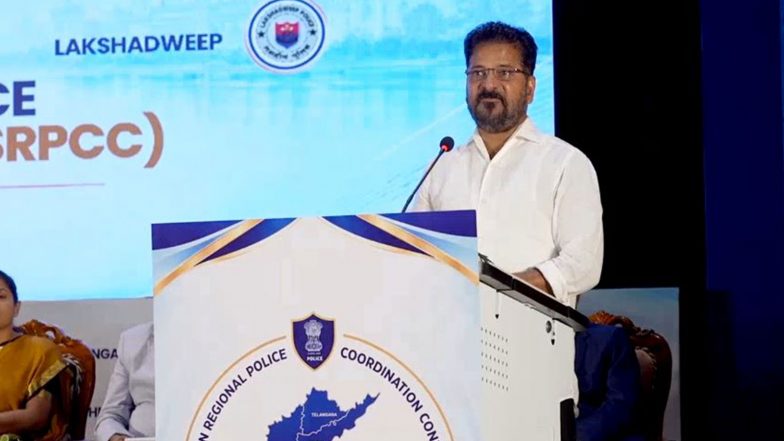 India News | CM Revanth Reddy Inaugurates Southern Regional Police Coordination Committee Meeting in Hyderabad, Calls for Cross-border Coordination to Curb Crime