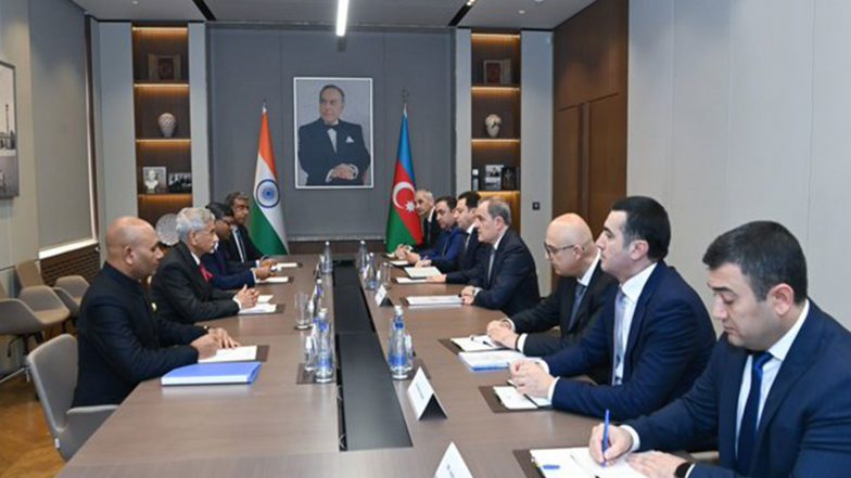 World News | EAM Jaishankar and Azerbaijan FM Discuss Connectivity, North–South Transport Corridors