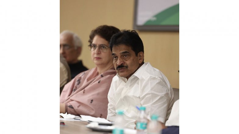India News | Priyanka Gandhi, Venugopal Meet Congress Leaders from UP, Haryana Ahead of Nov 1 Rally
