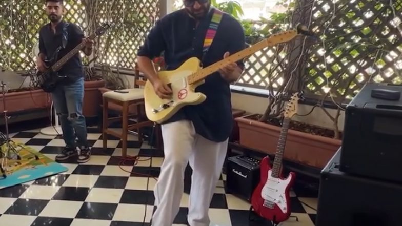 Entertainment News | Saif Ali Khan Shares Video of Himself Playing Electric Guitar in Balcony Jam Session