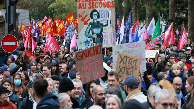 World News | French Police Arrest 135 People Amid Protests as Far-right National Rally Opens Congress in Orléans